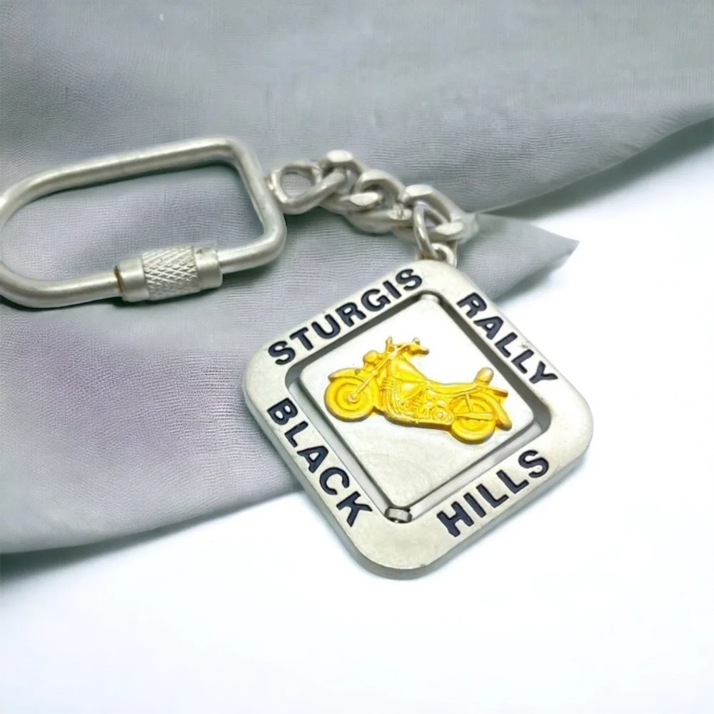 Sturgis Rally Key Chain Souvenir Motorcycle Keychain Pewter